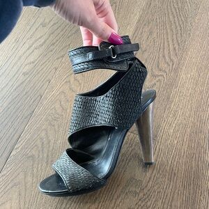 BCBGMaxAzria Python Black Heels / Sandals Size 9.5